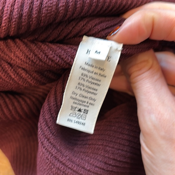 EUC Khaite Pia Off the Shoulder Ribbed Midi Dress in Merlot Sz M - Picture 7 of 8